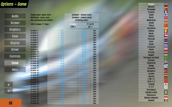 Options/Game - LFS Manual
