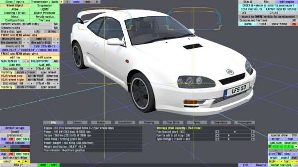 LFS Editor/Vehicle Editor/Wheel Object - LFS Manual