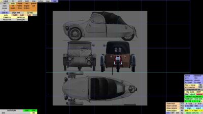 Custom background image with a blueprint of the car